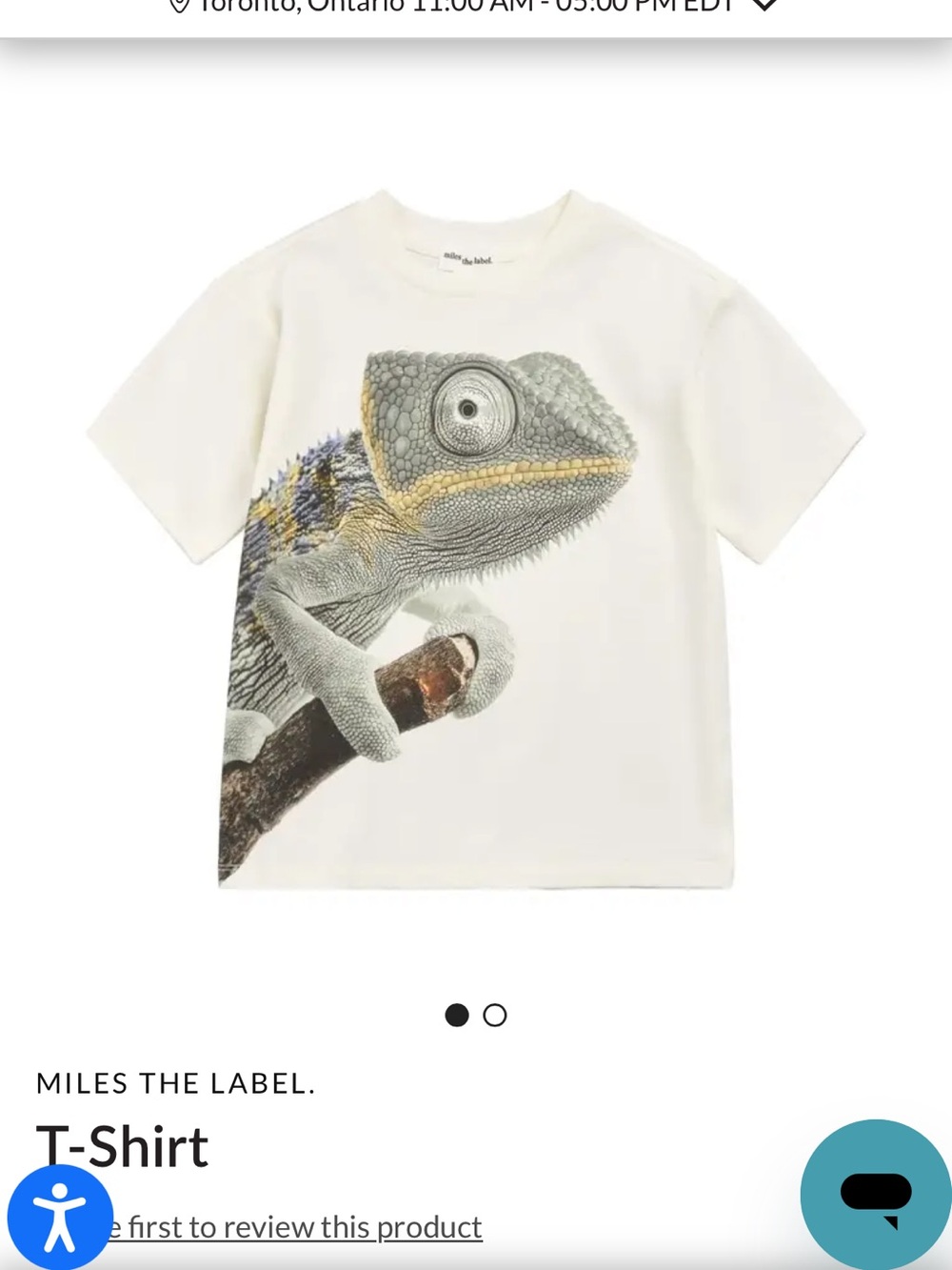 Miles The Label Cream Chameleon Graphic Short Sleeve Tee for Kids